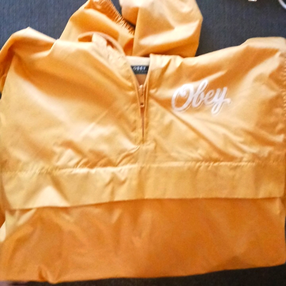 A windbreaker jacket